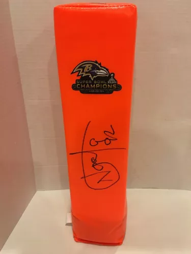 HALOTI NGATA SIGNED TOUCHDOWN PYLON BALTIMORE RAVENS SUPER BOWL XLVII FOOTBALL