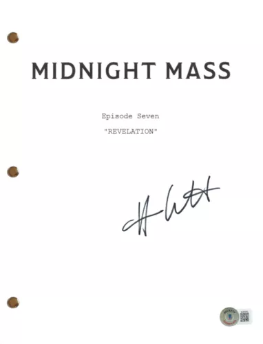 HAMISH LINKLATER SIGNED AUTOGRAPH MIDNIGHT MASS PILOT EPISODE SCRIPT BECKETT COA COLLECTIBLE MEMORABILIA