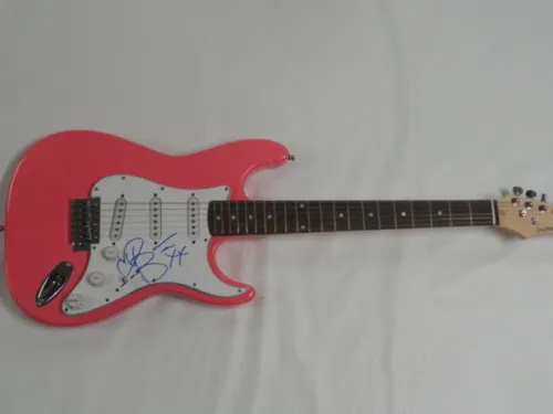 HAVANA BROWN SIGNED HOT PINK ELECTRIC GUITAR AUSTRALIAN DJ RARE
