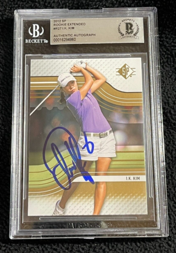 I.K. KIM SIGNED 2012 SP ROOKIE EXTENDED GOLD CARD #R27 BAS CERTIFIED COLLECTIBLE MEMORABILIA