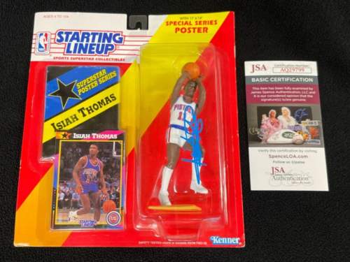 ISIAH THOMAS SIGNED DETROIT PISTONS STARTING LINEUP ACTION FIGURE JSA COA COLLECTIBLE MEMORABILIA