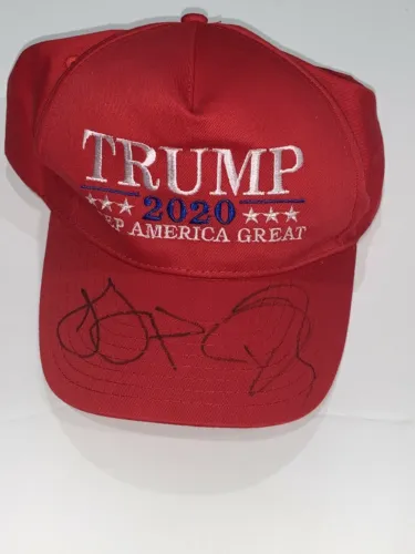 IVANKA TRUMP & DONALD TRUMP JR. SIGNED KEEP AMERICA GREAT HAT 2020 MAGA JSA COA COLLECTIBLE MEMORABILIA