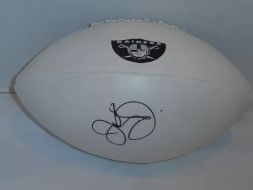JACK DEL RIO SIGNED FOOTBALL OAKLAND RAIDERS AUTOGRAPHED COACH