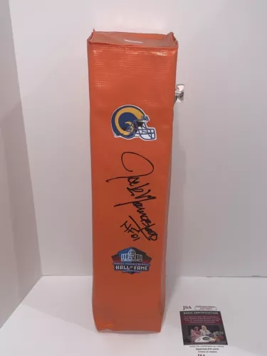 JACK YOUNGBLOOD SIGNED TOUCHDOWN PYLON LOS ANGELES RAMS FOOTBALL HOF JSA COA COLLECTIBLE MEMORABILIA