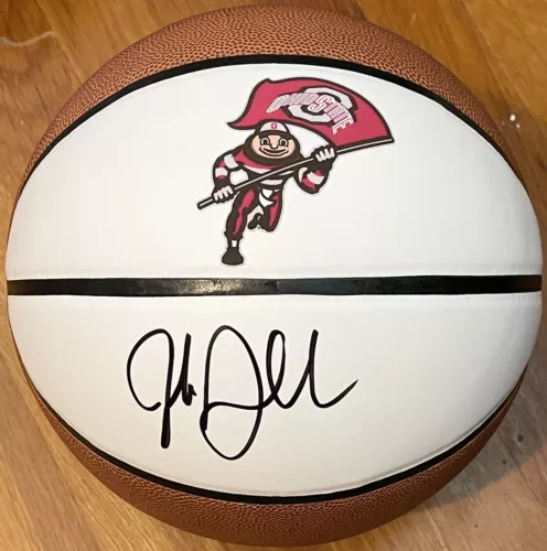 JAKE DIEBLER SIGNED AUTOGRAPHED OHIO STATE BUCKEYES LOGO BASKETBALL JSA COA COLLECTIBLE MEMORABILIA