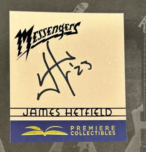 JAMES HETFIELD SIGNED AUTOGRAPH BOOK “MESSENGERS” JSA LOA ROCK METALLICA COLLECTIBLE MEMORABILIA