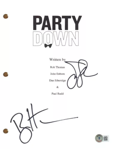 JANE LYNCH & RYAN HANSEN SIGNED AUTOGRAPH PARTY DOWN PILOT EPISODE SCRIPT BAS COLLECTIBLE MEMORABILIA