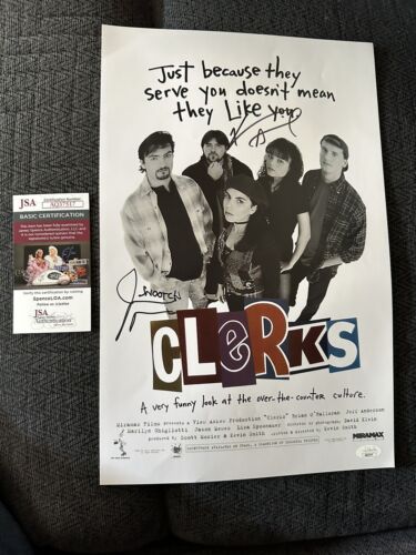 Jason Mewes Kevin Smith Signed Movie Poster 11 X 17 JSA Authentication COA