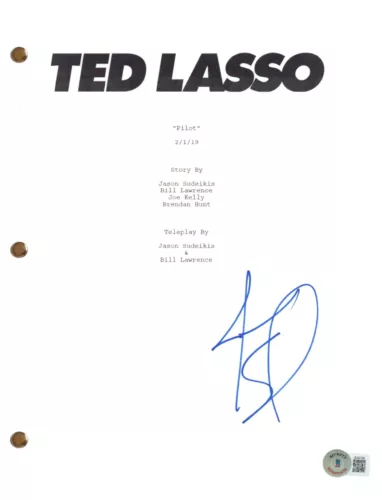 JASON SUDEIKIS SIGNED TED LASSO PILOT SCRIPT SCREENPLAY AUTOGRAPH BECKETT COA COLLECTIBLE MEMORABILIA