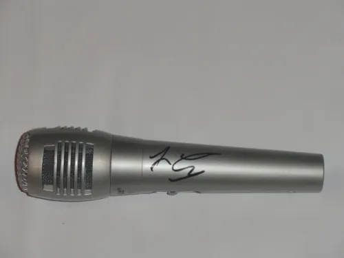 JAY LENO SIGNED MICROPHONE COMEDIAN THE TONIGHT SHOW LATE NIGHT LEGEND PROOF