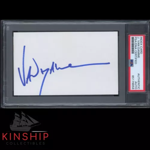 JEAN CLAUDE VAN DAMME SIGNED 3×5 INDEX CARD PSA DNA SLABBED ACTOR AUTO C2837 COLLECTIBLE MEMORABILIA