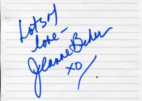 JEANNE BEKER CANADIAN TV FASHION TELEVISION JOURNALIST SIGNED AUTOGRAPH COLLECTIBLE MEMORABILIA