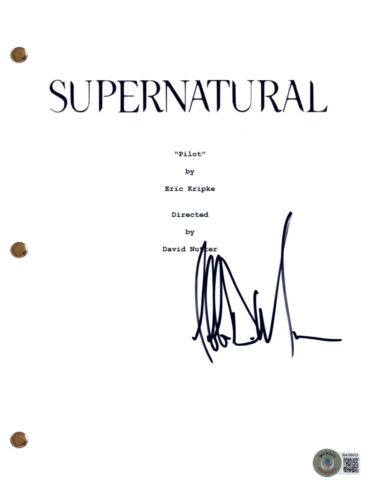 JEFFREY DEAN MORGAN SIGNED SUPERNATURAL PILOT SCRIPT SCREENPLAY AUTOGRAPH BAS COLLECTIBLE MEMORABILIA