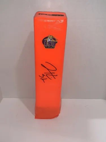 JEREMY HILL SIGNED TOUCHDOWN PYLON LSU TIGERS FOOTBALL PROOF COLLECTIBLE MEMORABILIA