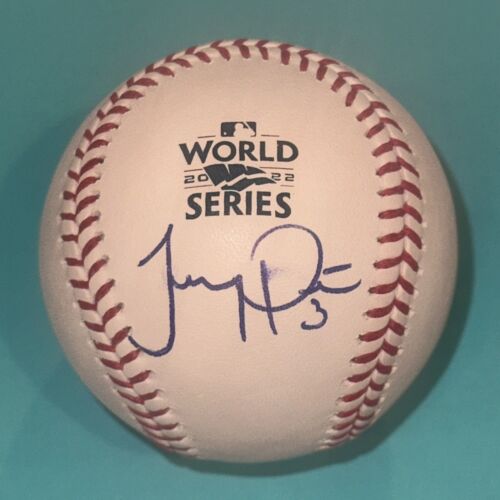 JEREMY PENA (ASTROS) SIGNED OFFICIAL 2022 WORLD SERIES BASEBALL BECKETT (BAS) COLLECTIBLE MEMORABILIA