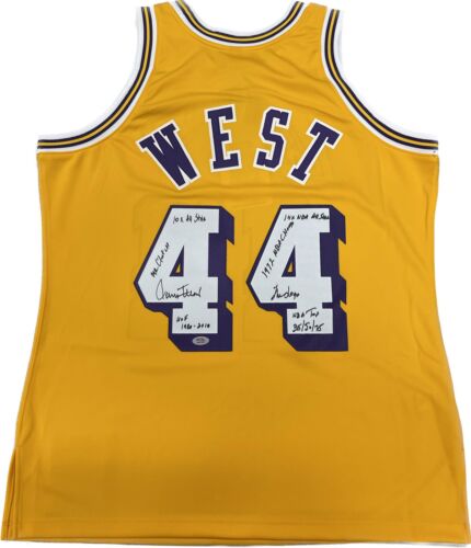 JERRY WEST SIGNED LAKERS JERSEY PSA/DNA AUTO LAKERS AUTOGRAPHED COLLECTIBLE MEMORABILIA