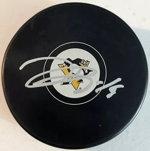 JESSE PULJUJARVI SIGNED AUTOGRAPHED PITTSBURGH PENGUINS LOGO HOCKEY PUCK PSA/DNA COLLECTIBLE MEMORABILIA