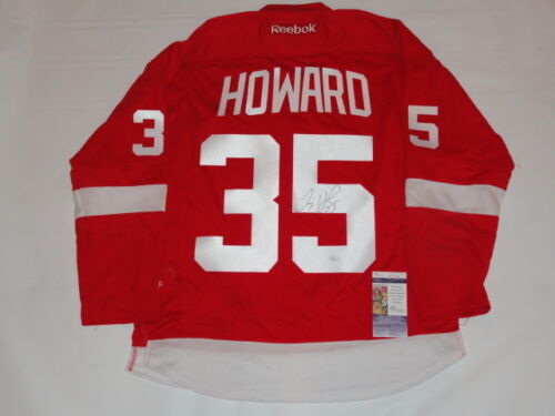 JIMMY HOWARD SIGNED DETROIT RED WINGS #35 HOME JERSEY LICENSED JSA COA