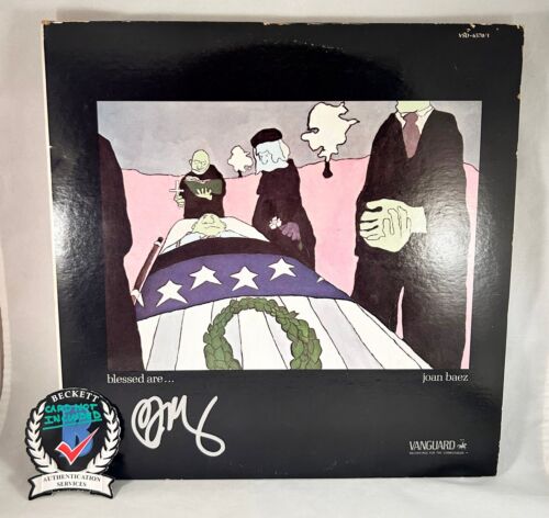 JOAN BAEZ SIGNED VINYL LP ALBUM BECKETT BAS 2 COA COLLECTIBLE MEMORABILIA