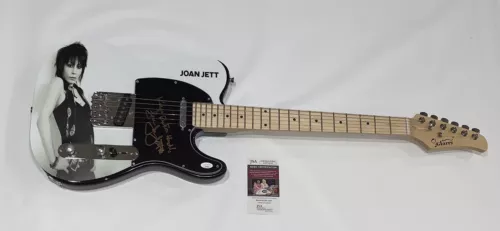 JOAN JETT SIGNED CUSTOM ELECTRIC GUITAR BLACKHEARTS THE RUNAWAYS JSA COA COLLECTIBLE MEMORABILIA