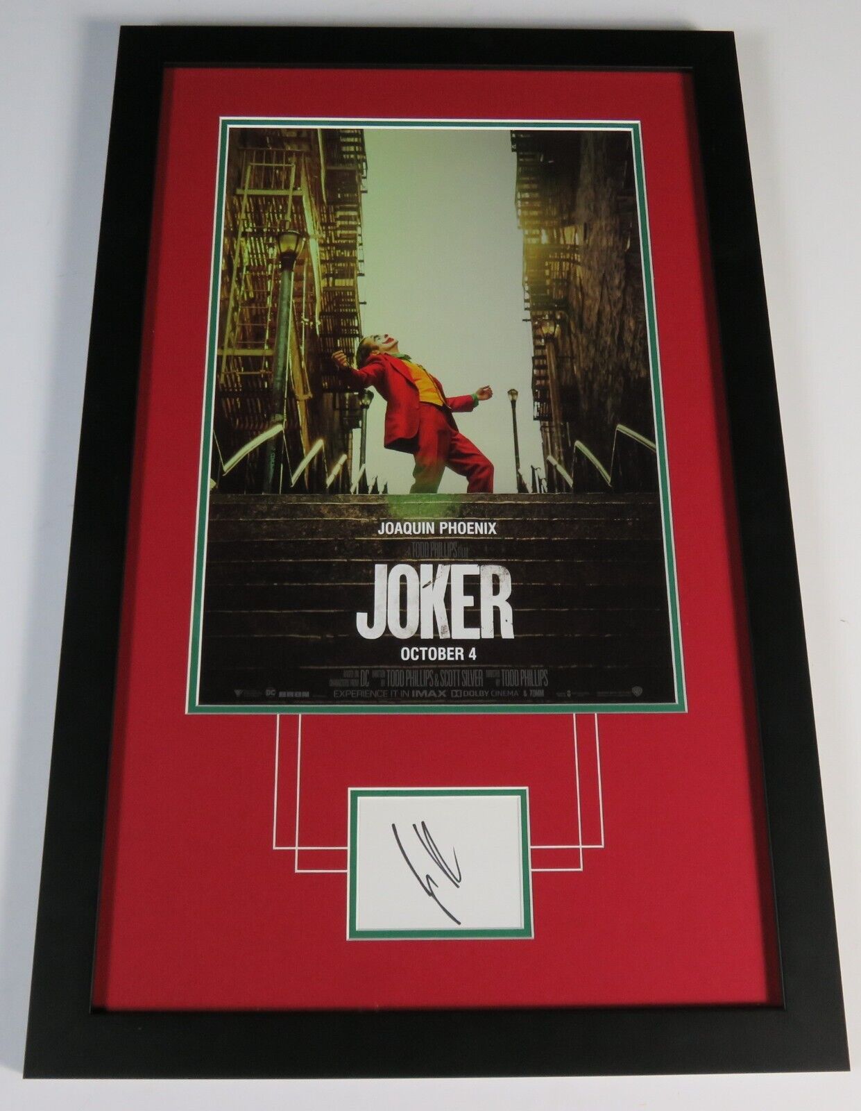 Joaquin Phoenix THE JOKER Signed Autograph Auto 18x28 Poster Display ...