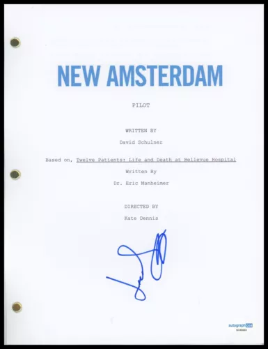 JOCKO SIMS “NEW AMSTERDAM” AUTOGRAPH SIGNED COMPLETE PILOT EPISODE SCRIPT ACOA COLLECTIBLE MEMORABILIA