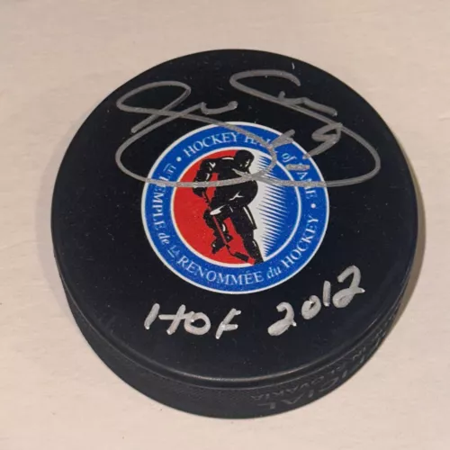 JOE SAKIC (Colorado Avalanche) Signed HALL OF FAME Puck w/ Beckett COA & HOF Ins