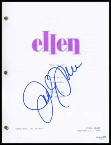 JOELY FISHER “ELLEN” AUTOGRAPH SIGNED COMPLETE ‘THE FIX-UP’ EPISODE SCRIPT ACOA COLLECTIBLE MEMORABILIA