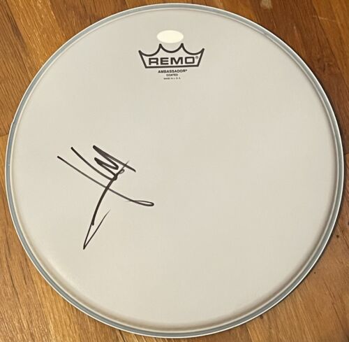 JOEY CASTILLO SIGNED AUTOGRAPHED QUEENS OF THE STONE AGE DRUMHEAD JSA COA COLLECTIBLE MEMORABILIA