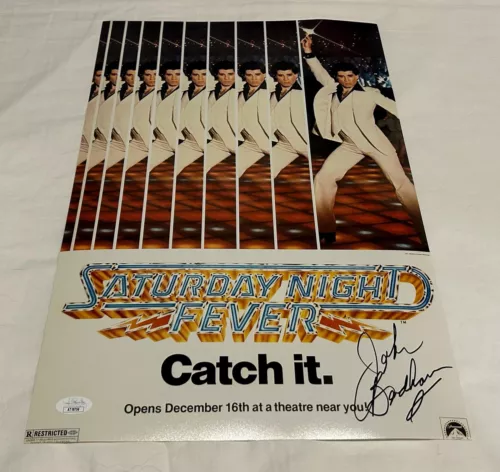 JOHN BADHAM SIGNED SATURDAY NIGHT FEVER 12X18 MOVIE POSTER JSA COLLECTIBLE MEMORABILIA