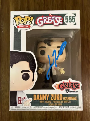 John Travolta ‘Grease’ Signed ‘Danny Zuko’ Funko Pop Beckett BAS