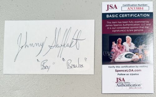 Johnny Sheffield Signed Autographed 3x5 Card JSA Cert Tarzan Bomba ...