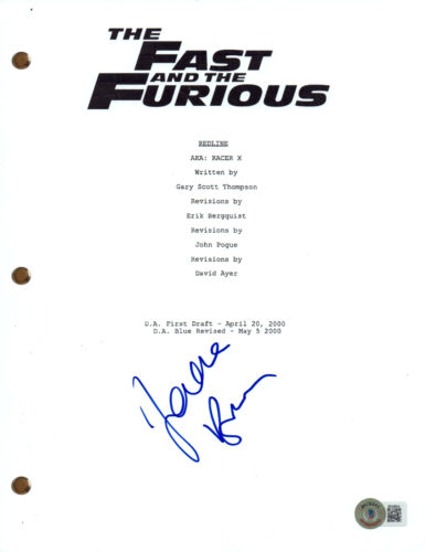 JORDANA BREWSTER SIGNED AUTOGRAPHTHE FAST AND THE FURIOUS MOVIE SCRIPT BAS COA COLLECTIBLE MEMORABILIA
