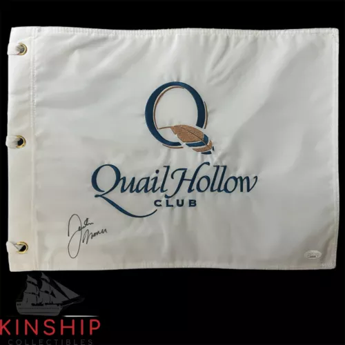 JUSTIN THOMAS SIGNED QUAIL HOLLOW PIN FLAG JSA PGA CHAMPIONSHIP GOLF AUTO G72 COLLECTIBLE MEMORABILIA