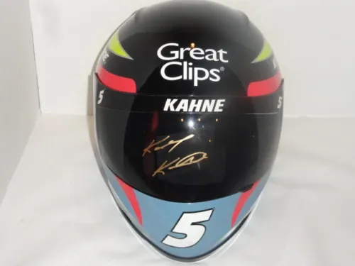 KASEY KAHNE #5 SIGNED FULL-SIZE REPLICA GREAT CLIPS HELMET PROOF AUTOGRAPHED COLLECTIBLE MEMORABILIA