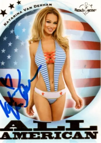 KATARINA VAN DERHAM SIGNED AUTOGRAPHED BENCHWARMER ALL AMERICAN TRADING CARD COLLECTIBLE MEMORABILIA