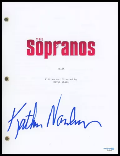 KATHRINE NARDUCCI “THE SOPRANOS” AUTOGRAPH SIGNED PILOT EPISODE SCRIPT ACOA COLLECTIBLE MEMORABILIA