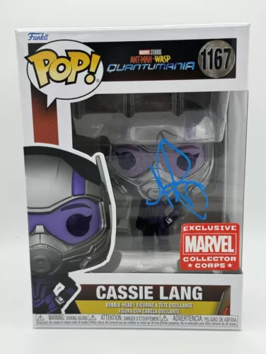 KATHRYN NEWTON “ANT-MAN: QUANTUMANIA” SIGNED ‘CASSIE LANG’ 1167 FUNKO POP ACOA COLLECTIBLE MEMORABILIA