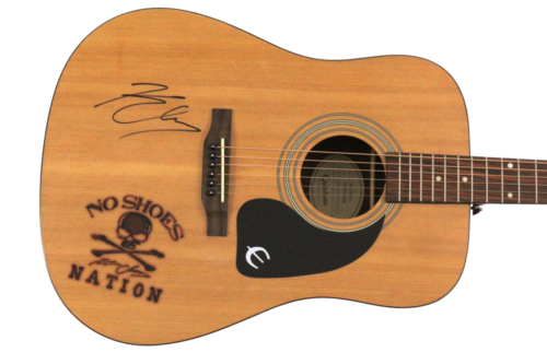 KENNY CHESNEY SIGNED AUTOGRAPH EPIPHONE ACOUSTIC GUITAR NO SHOES NATION JSA COA COLLECTIBLE MEMORABILIA