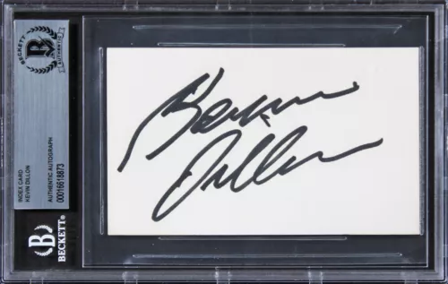 KEVIN DILLON ENTOURAGE AUTHENTIC SIGNED 3×5 INDEX CARD AUTOGRAPHED BAS SLABBED COLLECTIBLE MEMORABILIA