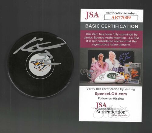 KEVIN LANKINEN SIGNED NASHVILLE PREDATORS PUCK JSA COA COLLECTIBLE MEMORABILIA