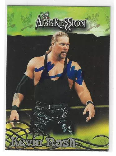 KEVIN NASH SIGNED 2003 FLEER WWE AGGRESSION CARD #19 COLLECTIBLE MEMORABILIA