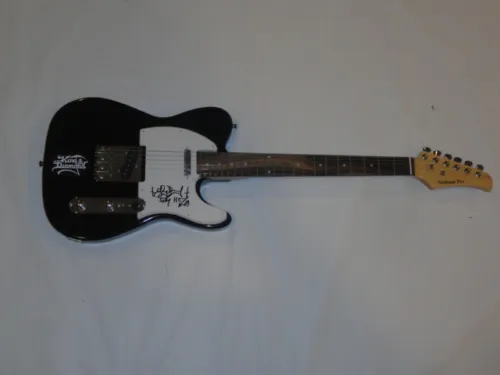 KING DIAMOND SIGNED BLACK ELECTRIC GUITAR HEAVY METAL LEGEND AUTOGRAPHED JSA COA COLLECTIBLE MEMORABILIA