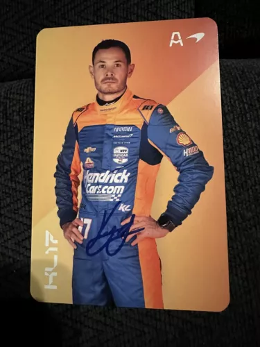 KYLE LARSON INDY 500 SIGNED CAR PROMO HERO CARD AUTOGRAPHED 2024 COLLECTIBLE MEMORABILIA