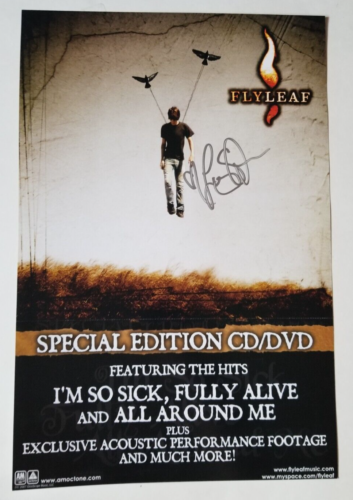 LACEY STURM OF FLYLEAF REAL HAND SIGNED SELF-TITLED PROMO POSTER COA AUTOGRAPHED COLLECTIBLE MEMORABILIA