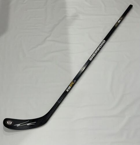 LEO CARLSSON SIGNED FULL SIZE HOCKEY STICK ANAHEIM MIGHTY DUCKS JSA COA COLLECTIBLE MEMORABILIA