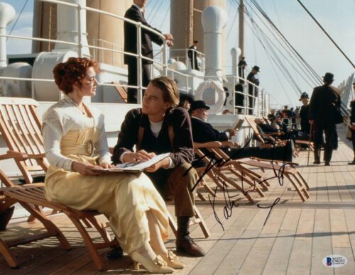 LEONARDO DICAPRIO KATE WINSLET SIGNED 11×14 PHOTO TITANIC AUTOGRAPH BECKETT COLLECTIBLE MEMORABILIA