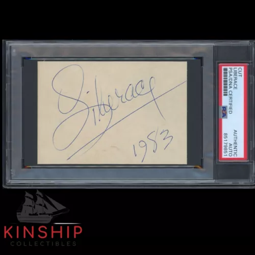 LIBERACE SIGNED CUT PSA DNA SLABBED RARE MUSIC INSCRIBED AUTO C2832 COLLECTIBLE MEMORABILIA
