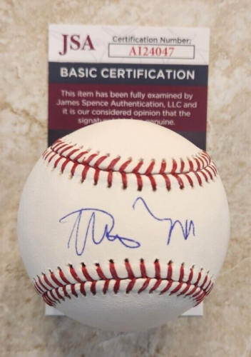 Liz Truss Signed OMLB Baseball w/ JSA COA #AI24047 United Kingdom Prime Minister