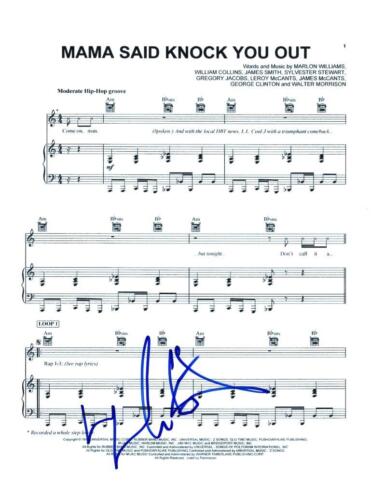 LL Cool J Signed Autograph Mama Said Knock You Out Sheet Music - Hip Hop Icon